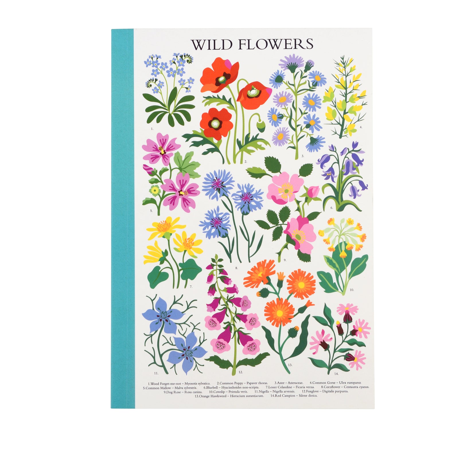 A5 Notebook with wildflower  print