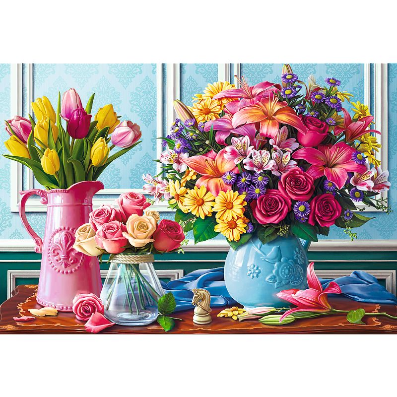 Trefl &quot;1500&quot; - Flowers in vases
